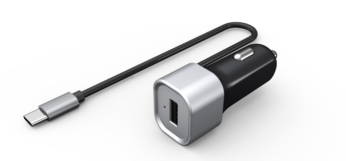 帶線USB車載充電器QC3.0+PD 帶線USB車載充電器QC3.0+PD